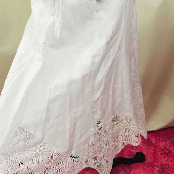 NWT LORD & TAYLOR WHITE LINEN SKIRT - Picture 7 of 12